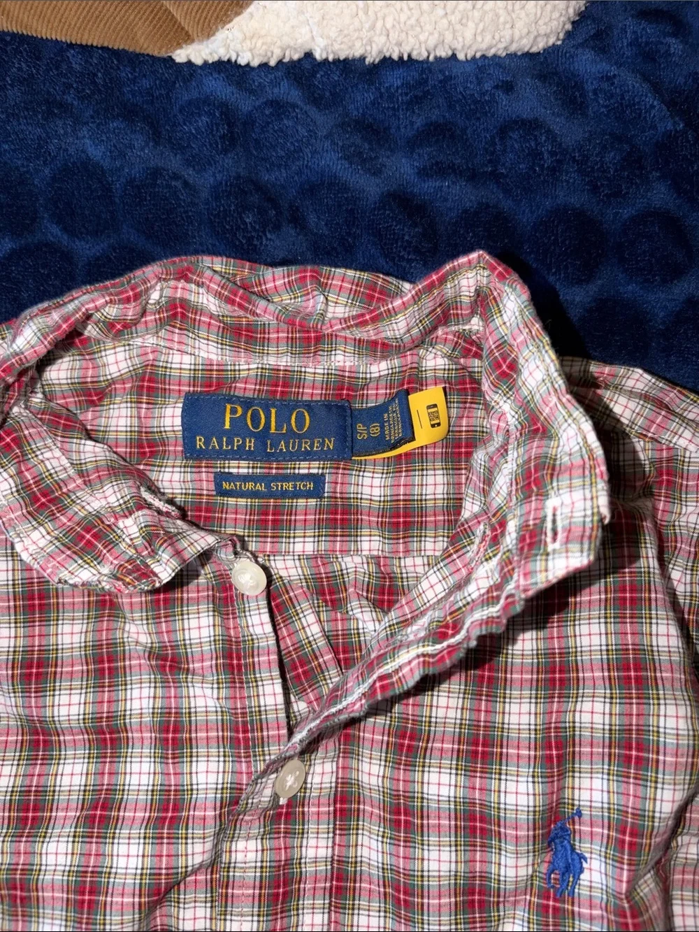 Ralph Lauren Plaid Button-Up Shirt - Red, Green, White